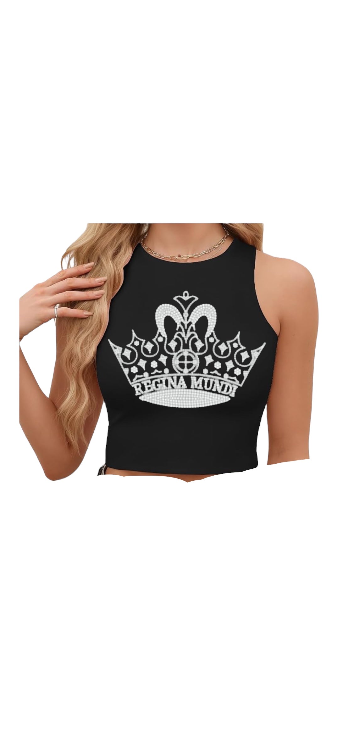 Bling Crown Fitted Tank