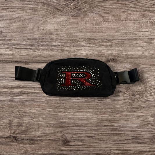 Black Belt Bag with Red R and bling burst