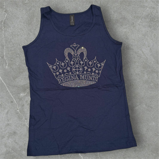 Navy Regina Practice T with bling crown